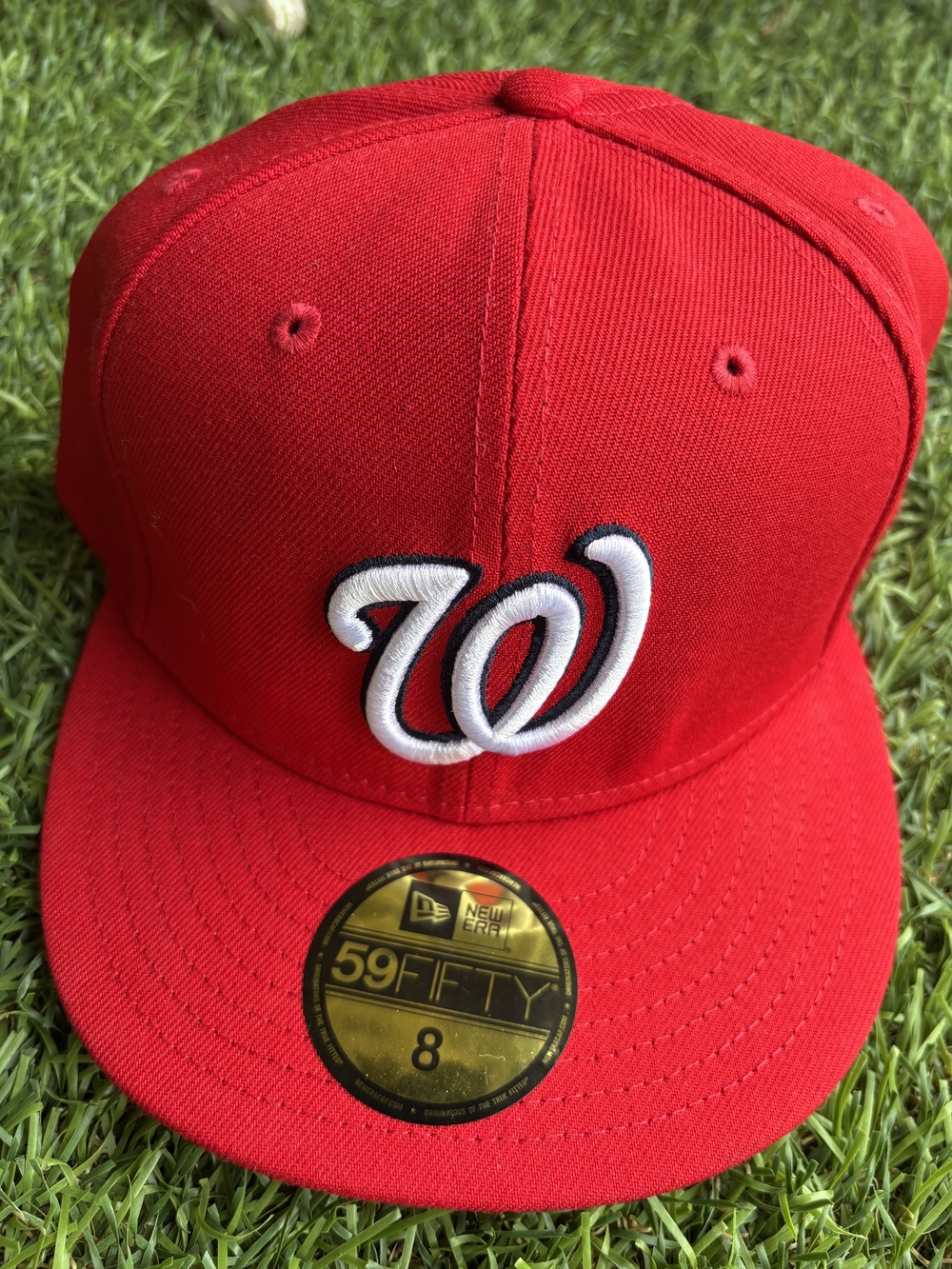 New Era Washington Nationals Red 59FIFTY Fitted Cap - Size 8